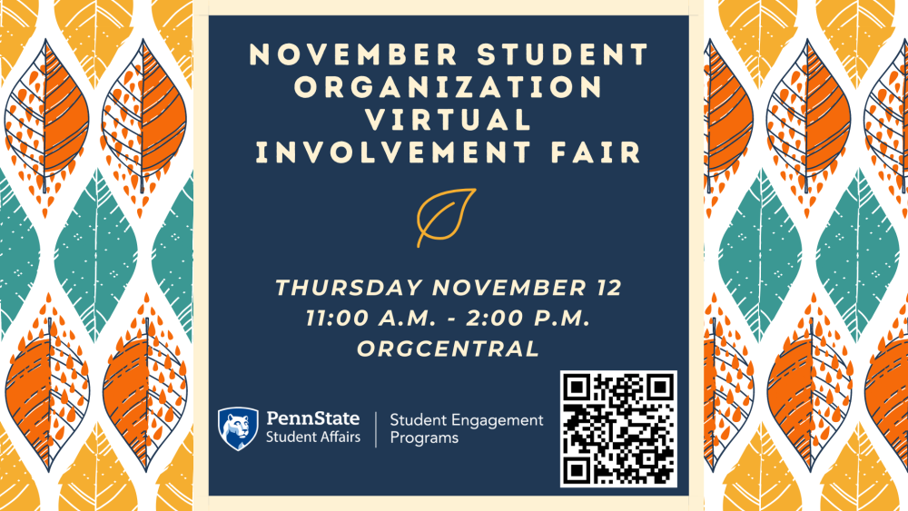 Virtual Student Involvement Fair to be held Nov. 12 Penn State University